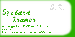 szilard kramer business card